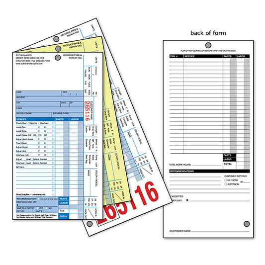 Type A Service Form without Shop Name