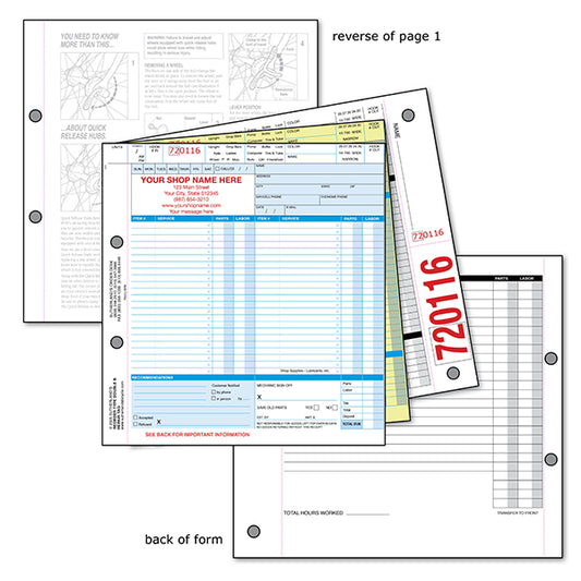 Type Double B Service Form without Shop Name